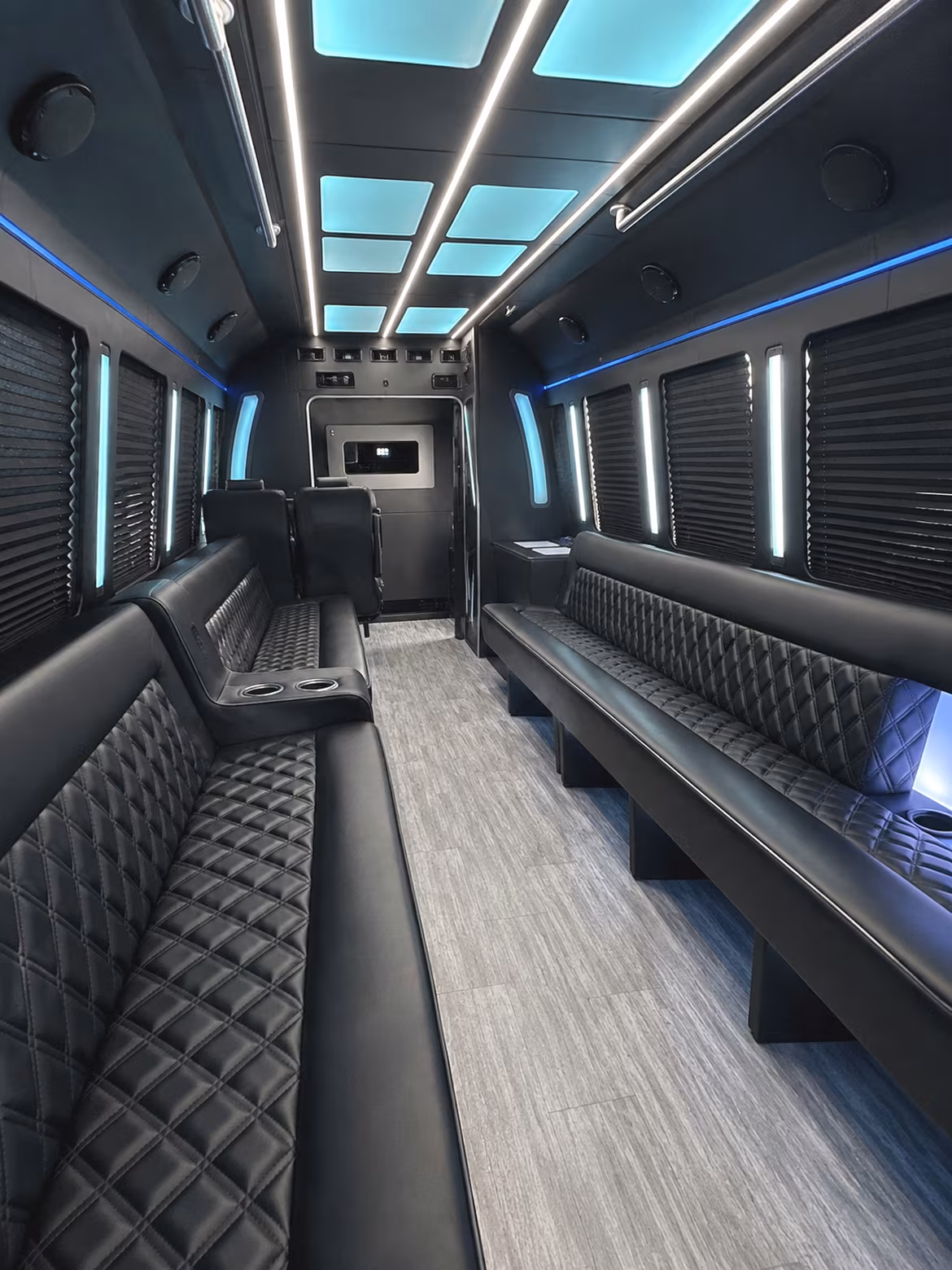 Oklahoma City Birthday, Sweet 16, & Quinceañera Transportation party bus interior