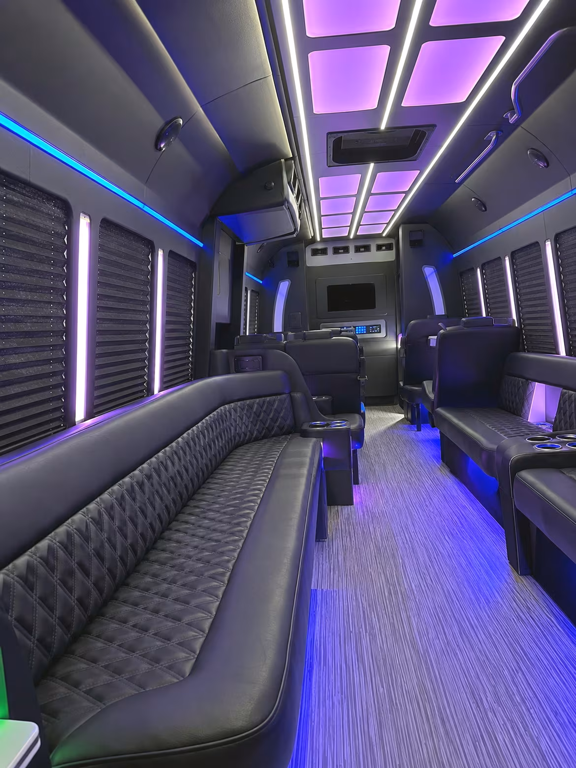 Oklahoma City Sporting Event Transportation party bus interior