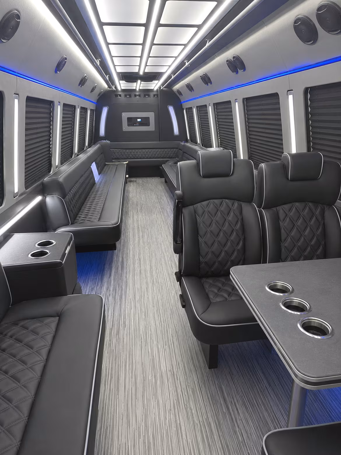 Oklahoma City Sporting Event Transportation party bus interior