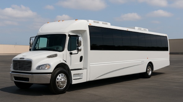 Exterior of Charter Bus Company Broken Arrow's 25 Passenger Party Bus in Broken Arrow