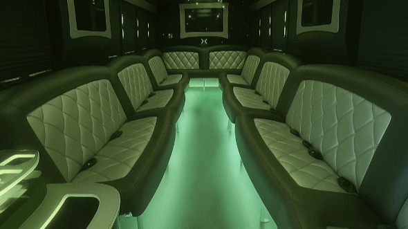 Interior of Oklahoma City Party Bus Company's 25 Passenger Party Bus in Oklahoma City