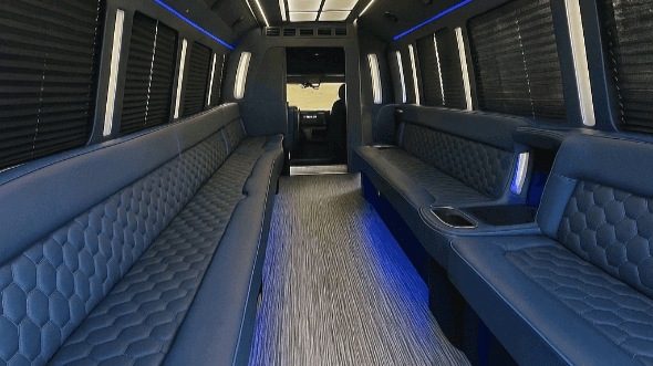 Interior of Oklahoma City Party Bus Company's 28 Passenger Party Bus in Oklahoma City