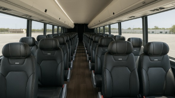 Interior of Charter Bus Company Oklahoma City's 35 Passenger Mini Bus in Oklahoma City