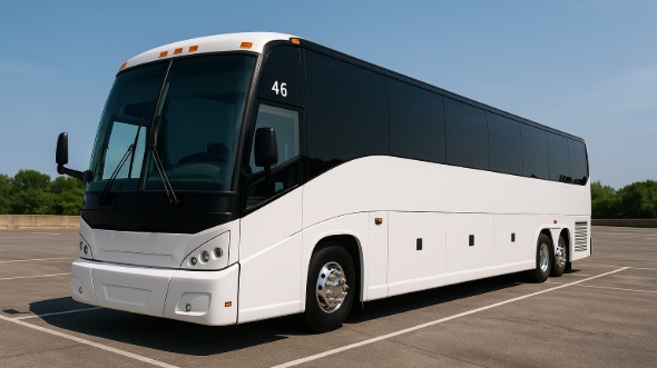 Exterior of Charter Bus Company Broken Arrow's 40 Passenger Party Bus in Broken Arrow