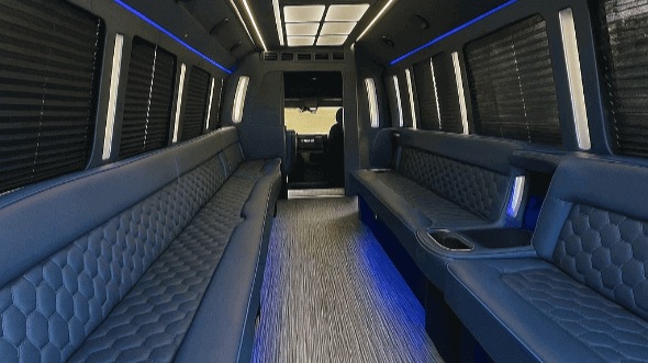Interior of Oklahoma City Party Bus Company's 40 Passenger Party Bus in Oklahoma City