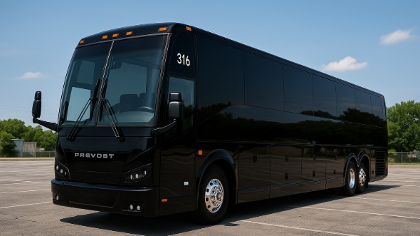 Exterior of Charter Bus Company Midwest City's 50 Passenger Party Bus in Midwest City