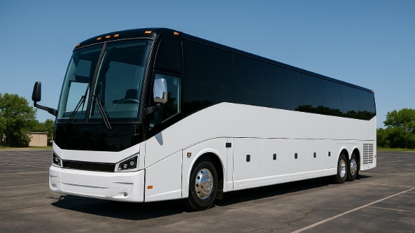 Exterior of Charter Bus Company Moore's 50 Passenger Party Bus in Moore