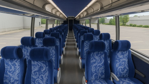 Interior of Charter Bus Company Oklahoma City's ADA Charter Bus in Oklahoma City