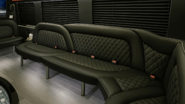 oklahoma city 18 passenger party bus inside