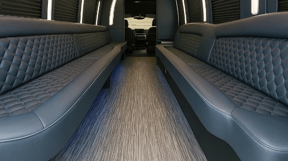 oklahoma city 20 passenger party bus interior